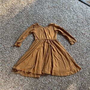 Kyte baby twirl dress brown 2T
